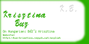 krisztina buz business card